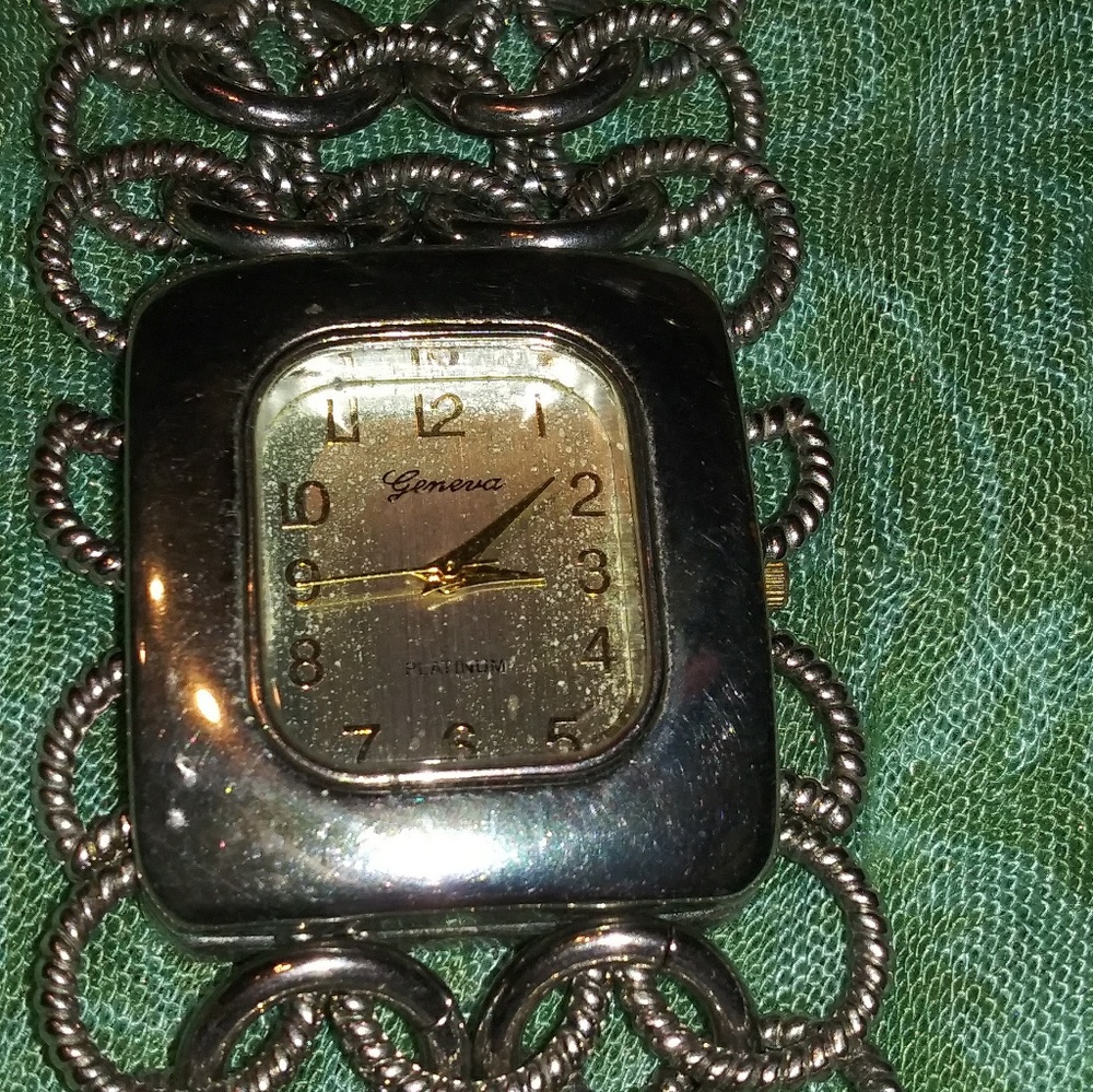 Vintage Geneva silver stainless steel watch